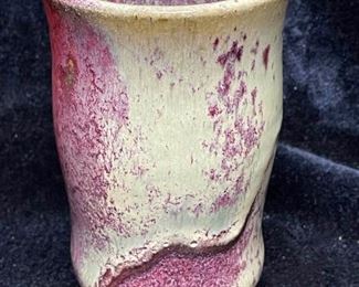Purple Vase Hand Crafted And Signed By Artist