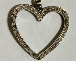 $270 All Real Authentic 14K White Gold 2.9 Grams 0.17 Carat Diamond Heart Pendant Please text or call 7032689529 for inquiries, or visit Tysons Jewelry located at:
8373 Leesburg Pike #12, Vienna Virginia 22182
Robert, the owner of Tysons Jewelry, has over 30+ years working in the jewelry business and has verified the authenticity of this listing.
Robert buys gold and precious metals at 95%. Please use the link: https://tysonsjewelry.net for specific prices.
Inquiries regarding gold, silver, precious metals, coins, watches, diamonds, cars, and collectibles are welcome!
Visit the Tysons Jewelry Facebook store using this link for more pictures:
https://www.facebook.com/marketplace/profile/100029355397784/?ref=share_attachment