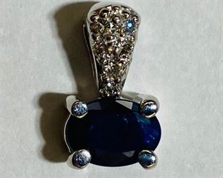 $210 All Real Authentic 14K White Gold 1.6 Grams 0.10 Carat Diamond Sapphire Pendant Please text or call 7032689529 for inquiries, or visit Tysons Jewelry located at:
8373 Leesburg Pike #12, Vienna Virginia 22182
Robert, the owner of Tysons Jewelry, has over 30+ years working in the jewelry business and has verified the authenticity of this listing.
Robert buys gold and precious metals at 95%. Please use the link: https://tysonsjewelry.net for specific prices.
Inquiries regarding gold, silver, precious metals, coins, watches, diamonds, cars, and collectibles are welcome!
Visit the Tysons Jewelry Facebook store using this link for more pictures:
https://www.facebook.com/marketplace/profile/100029355397784/?ref=share_attachment