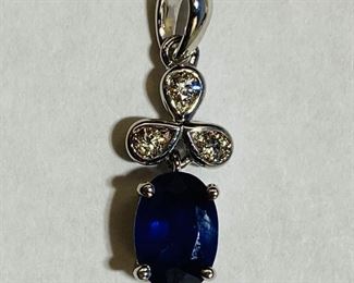 $160 All Real Authentic 14K White Gold 1.2 Grams 0.08 Carat Diamond 1 Carat 7x5mm Sapphire Pendant Please text or call 7032689529 for inquiries, or visit Tysons Jewelry located at:
8373 Leesburg Pike #12, Vienna Virginia 22182
Robert, the owner of Tysons Jewelry, has over 30+ years working in the jewelry business and has verified the authenticity of this listing.
Robert buys gold and precious metals at 95%. Please use the link: https://tysonsjewelry.net for specific prices.
Inquiries regarding gold, silver, precious metals, coins, watches, diamonds, cars, and collectibles are welcome!
Visit the Tysons Jewelry Facebook store using this link for more pictures:
https://www.facebook.com/marketplace/profile/100029355397784/?ref=share_attachment