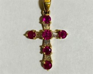$750 All Real Authentic 14K Yellow Gold 2.7 Grams 0.30 Carat Diamonds 1.30 Carat Ruby Cross Pendant Please text or call 7032689529 for inquiries, or visit Tysons Jewelry located at:
8373 Leesburg Pike #12, Vienna Virginia 22182
Robert, the owner of Tysons Jewelry, has over 30+ years working in the jewelry business and has verified the authenticity of this listing.
Robert buys gold and precious metals at 95%. Please use the link: https://tysonsjewelry.net for specific prices.
Inquiries regarding gold, silver, precious metals, coins, watches, diamonds, cars, and collectibles are welcome!
Visit the Tysons Jewelry Facebook store using this link for more pictures:
https://www.facebook.com/marketplace/profile/100029355397784/?ref=share_attachment
