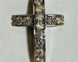 $660 All Real Authentic 14K White Gold 1.8 Grams 0.61 Carat Diamond Cross Pendant Please text or call 7032689529 for inquiries, or visit Tysons Jewelry located at:
8373 Leesburg Pike #12, Vienna Virginia 22182
Robert, the owner of Tysons Jewelry, has over 30+ years working in the jewelry business and has verified the authenticity of this listing.
Robert buys gold and precious metals at 95%. Please use the link: https://tysonsjewelry.net for specific prices.
Inquiries regarding gold, silver, precious metals, coins, watches, diamonds, cars, and collectibles are welcome!
Visit the Tysons Jewelry Facebook store using this link for more pictures:
https://www.facebook.com/marketplace/profile/100029355397784/?ref=share_attachment
