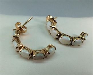 Opal 14k Gold Earrings