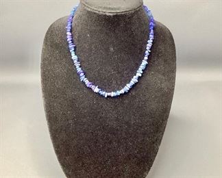 Natural Lapis Beaded Necklace