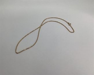 14k Gold Box Chain Necklace