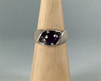 Amethyst Silver Ring