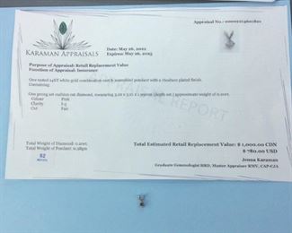 Pink Diamond 14k Gold Pendant