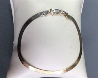 Italian Silver Herringbone Bracelet
