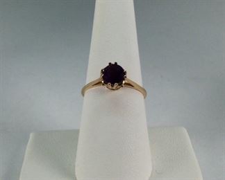 Amethyst 10k gold Ring