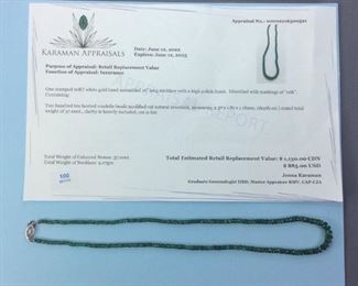 Natural emeralds Rondelle Beaded Necklace