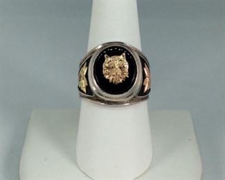 Wolf and Leaf design Ring