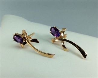 Amethyst 14k Earrings