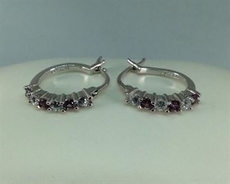 • Alexandrite Silver Earrings