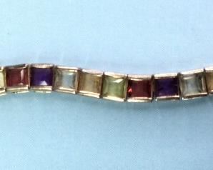 Semi-Precious Stone Silver Bracelet