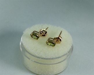 Peridot 10k Gold Earrings
