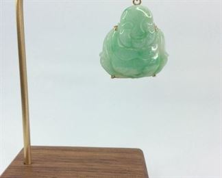 Jade Buddha 14k Pendant