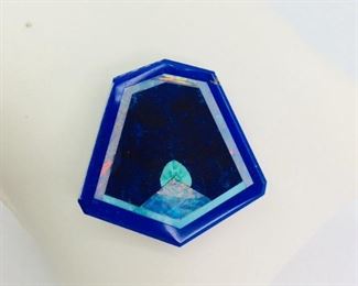 Lapis and Opal Artist Signed Gemstone