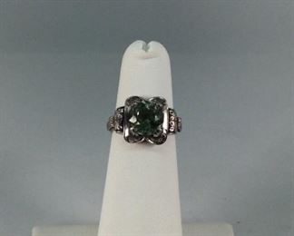 Aquamarine silver ring