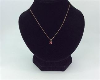 Garnet 14k Gold Necklace