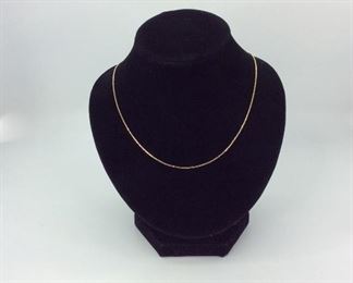 14k Yellow Gold Box Chain Necklace