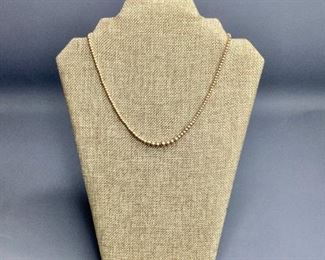 14k Gold Ball Chain Necklace