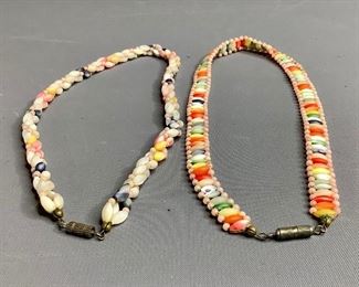 Natural Shell and Stone Beaded Necklaces