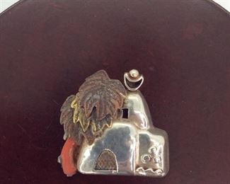 Southwestern Adobe Sterling Silver Pendant