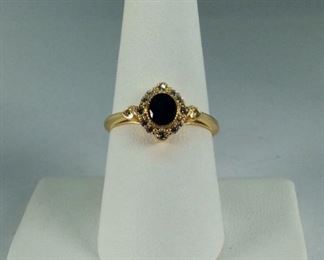 Dark Blue Sapphire Ring