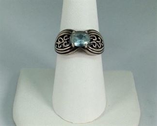 Blue Topaz Sterling Ring