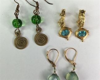 Gold-Tone Earrings (3) pairs