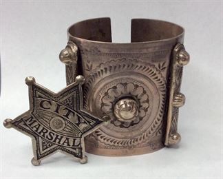 Large Cuff Bracelet and PIn