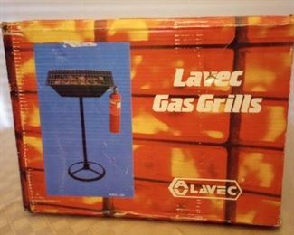 Vintage Lavec Stand-Up Propane Gas Barbecue Grill - New in Unopened Box (box shows a lot of wear)