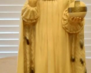 Vintage Infant Jesus of Prague Chalk Figure Statue - 17" tall - 1920's - 1940's (?) Italy - Missing one cross - Statue shows usual signs of wear for its age, but face is perfect and absolutely beautiful! 