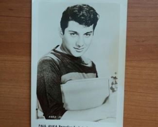 Front side of postcard photo of Paul Anka