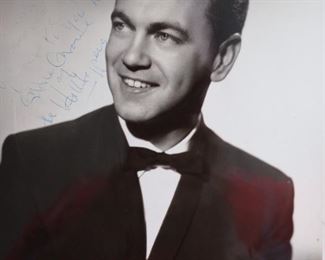 8 X 10 signed photo of Eddie Crowe, of The Hilltoppers, a group that formed in 1952 (picture looks discolored due to the lighting, but it is in great condition other than a tiny area in one corner)