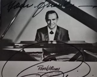 Roger Williams, the Hall of Fame pianist - 8 X 10 photograph signed in black felt tip.  Picture is not on photography-type paper, but more like regular paper.  Signed, "To Nelma from your friend."  (my aunt)