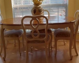 Dining Set - Table and 4 chairs, plus 12" insert