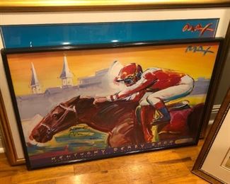 Max Kentucky Derby poster, framed
