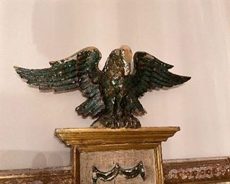Carved wood mirror