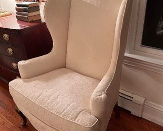 Pair Scroll front arm chairs