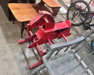 wooden rocking horse 