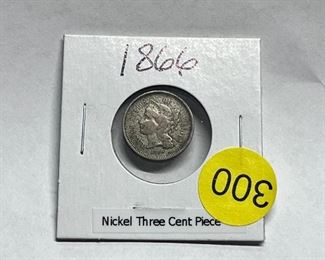 three cent nickel 1866
