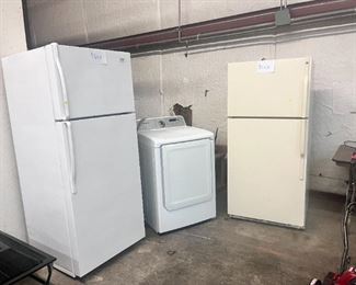 refrigerators and dryer  