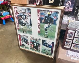 Tennessee titans signed football framed poster   