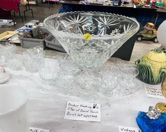 punch bowl with glasses 