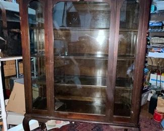 Antique Glass Front & Side China Cabinet