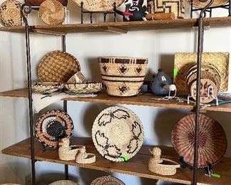 Assorted Native American Baskets: Navajo, Apache, Papago, Hopi...