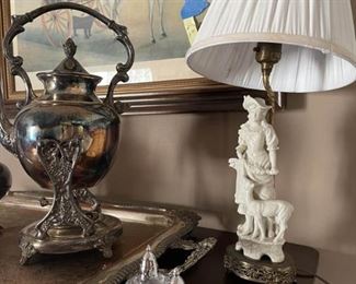 lamps, antiques, furniture