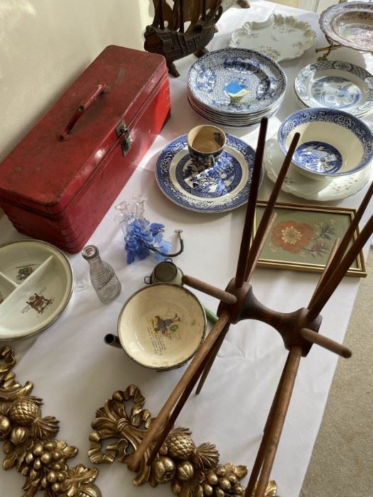 Blue and white. Dishes. Antiques. Decor & Lots More.