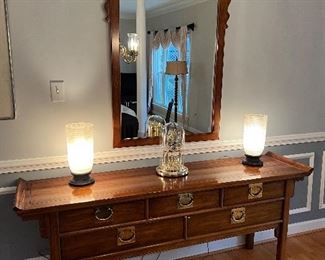 Century 5 Drawer console table